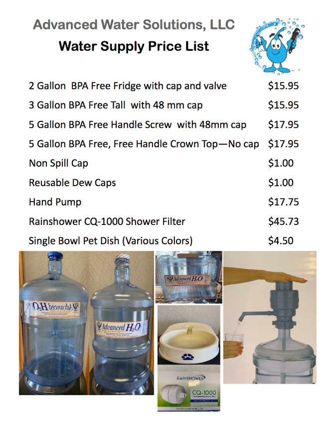 Advanced Water Bottles Pricelist